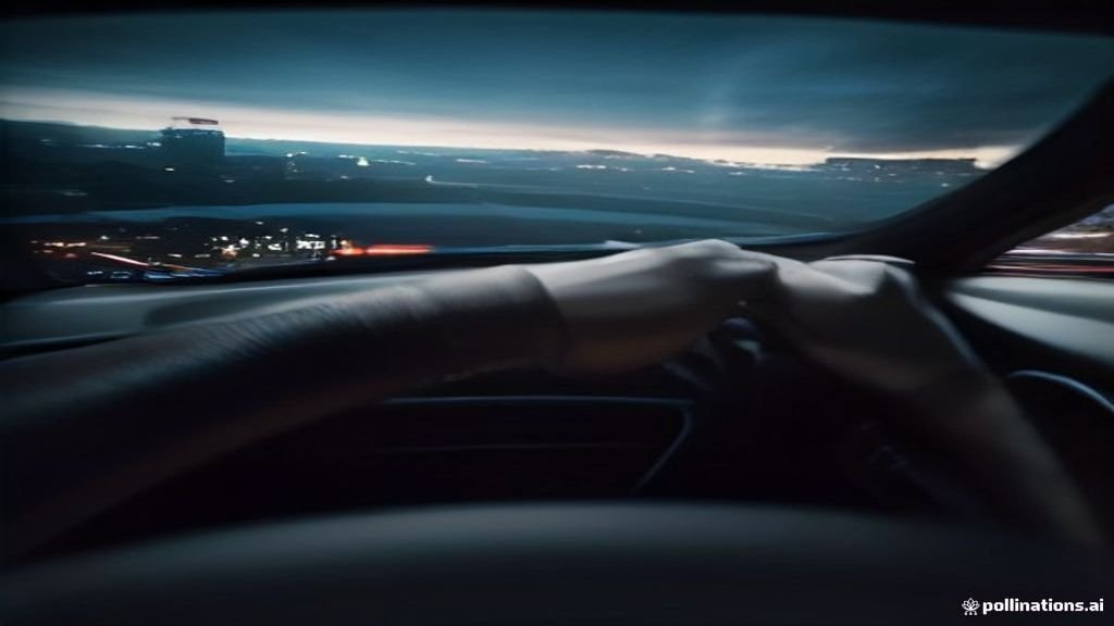 Barrington to United Center Car Service - wide street view of a black sedan with the Chicago skyline behind, IQ Limousine