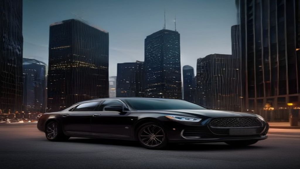 Chauffeur in a dark suit holding the rear door open - IQ Limousine chauffeur service, Chicago. Budget Chicago Hotels: A 