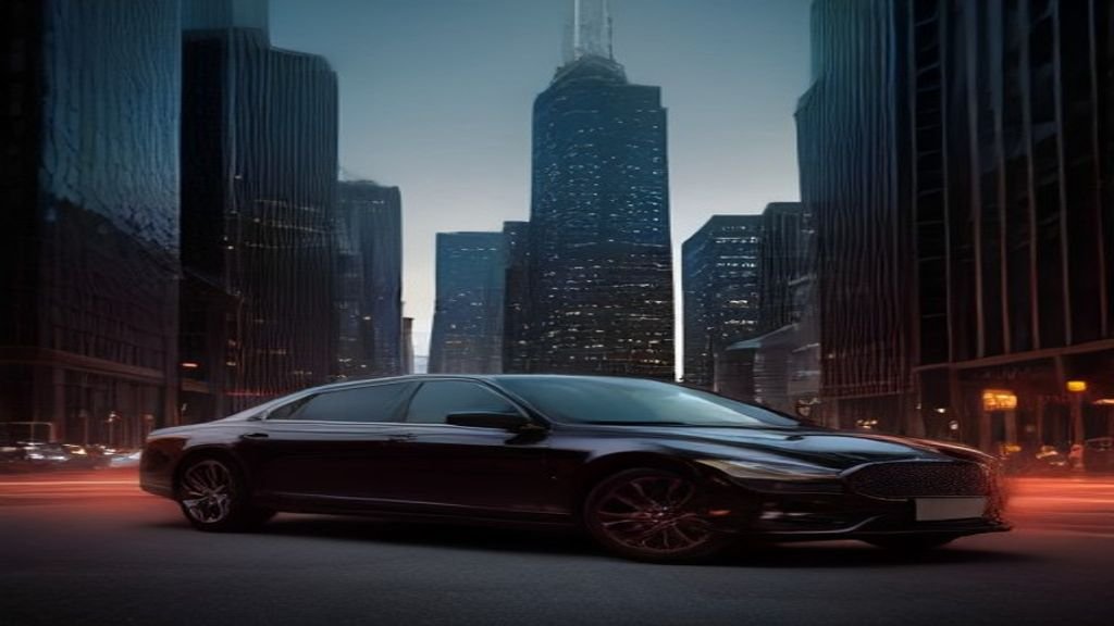 Chauffeur in a dark suit holding the rear door open - IQ Limousine chauffeur service, Chicago. Chicago Hotel Guide: Wher