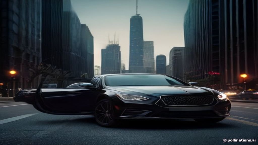 Luxury Limousine Service Naperville - chauffeur holding the rear door open beside a black sedan, IQ Limousine