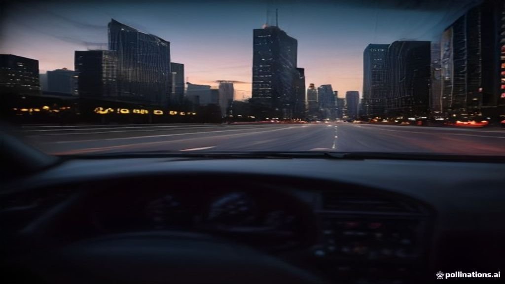 Evanston to United Center Car Service - wide street view of a black sedan with the Chicago skyline behind, IQ Limousine