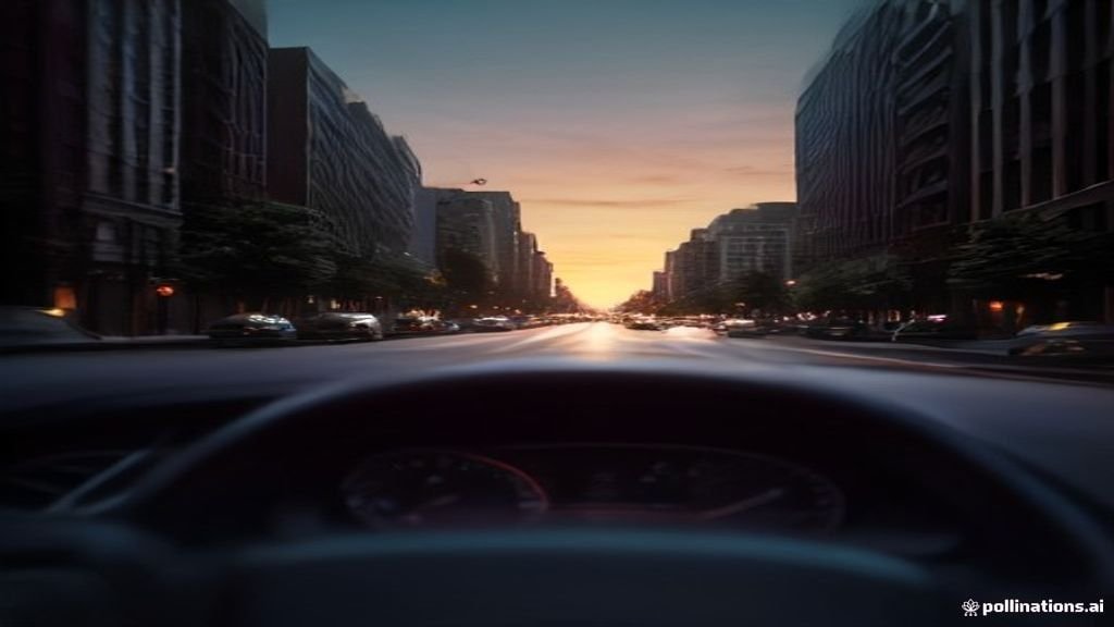 Hinsdale to Wrigley Field Car Service - wide street view of a black sedan with the Chicago skyline behind, IQ Limousine