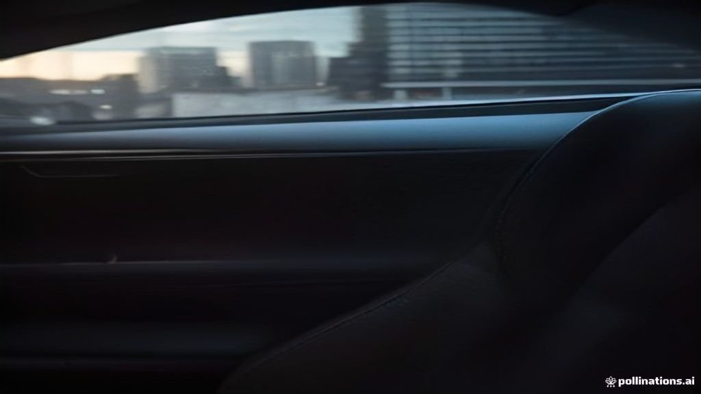 Midway Airport Car Service Des Plaines - wide street view of a black sedan with the Chicago skyline behind, IQ Limousine