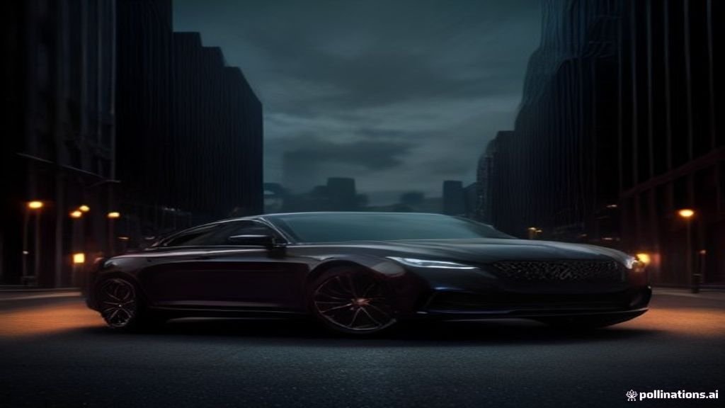 Midway Airport Car Service Naperville - wide street view of a black sedan with the Chicago skyline behind, IQ Limousine