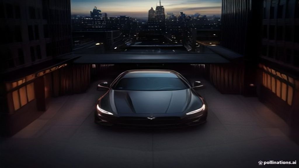 Midway Airport Car Service Schaumburg - wide street view of a black sedan with the Chicago skyline behind, IQ Limousine