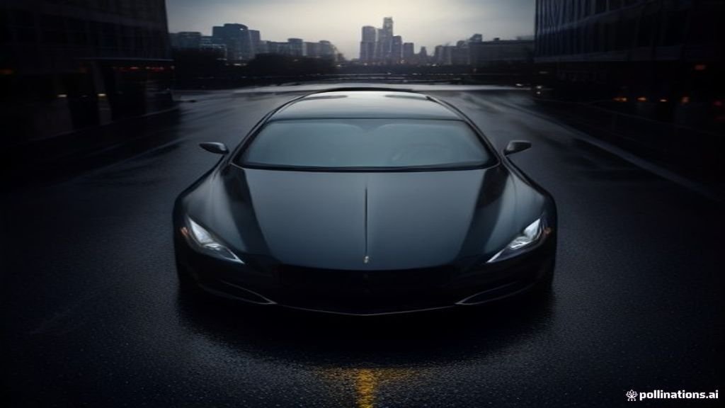 Midway Airport Car Service Wilmette - wide street view of a black sedan with the Chicago skyline behind, IQ Limousine