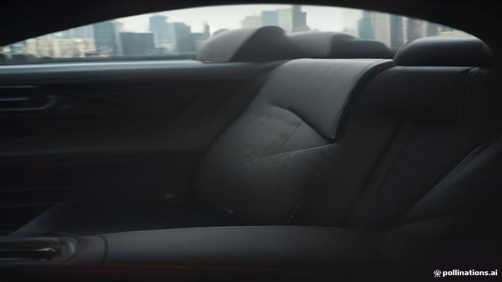 Stress Free Luxury Transfer - wide street view of a black sedan with the Chicago skyline behind, IQ Limousine