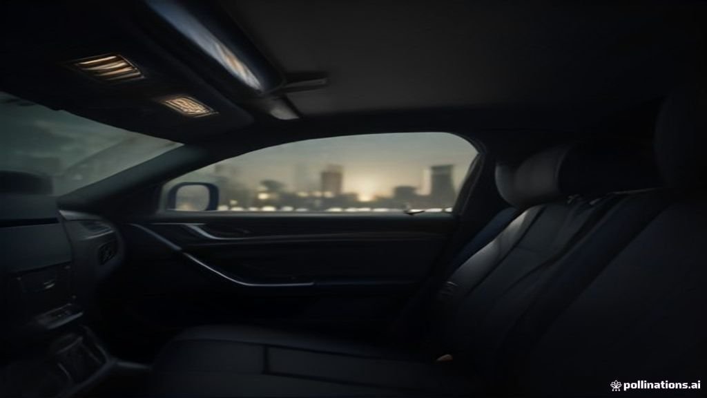 Prom Limousine Service Schaumburg - wide street view of a black sedan with the Chicago skyline behind, IQ Limousine