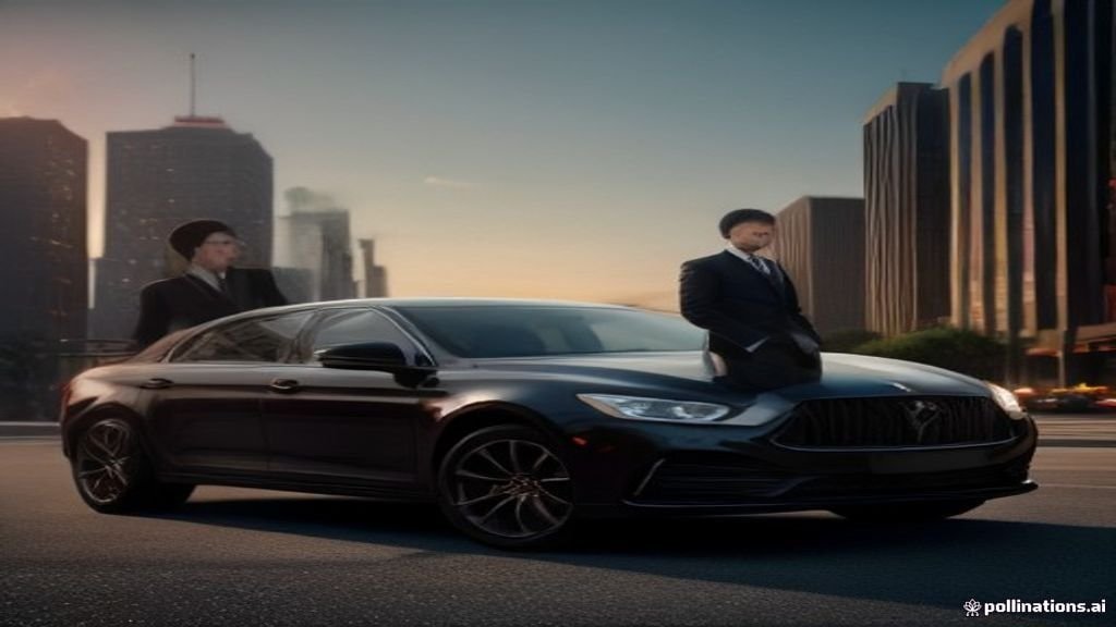 Prom Limousine Service Skokie - black luxury SUV at an airport arrivals kerb, early morning, IQ Limousine