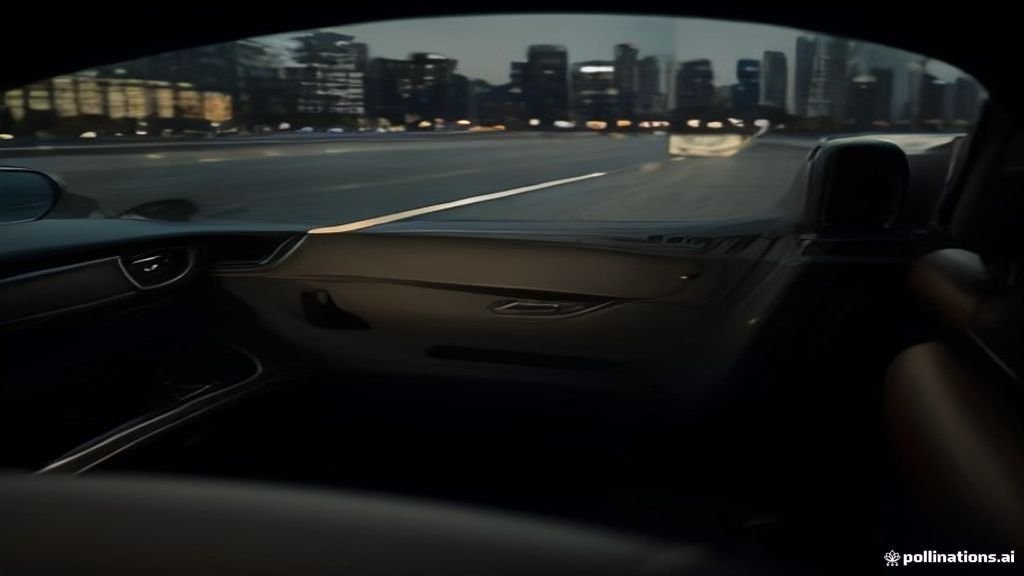 Schaumburg to Navy Pier Car Service - wide street view of a black sedan with the Chicago skyline behind, IQ Limousine