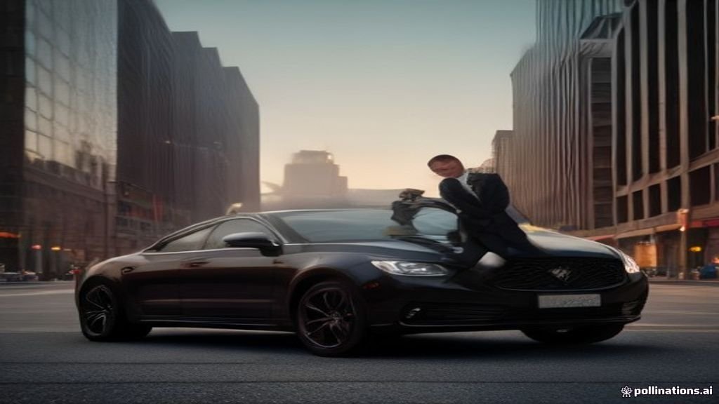 Wedding Transportation Chicago - chauffeur holding the rear door open beside a black sedan, IQ Limousine
