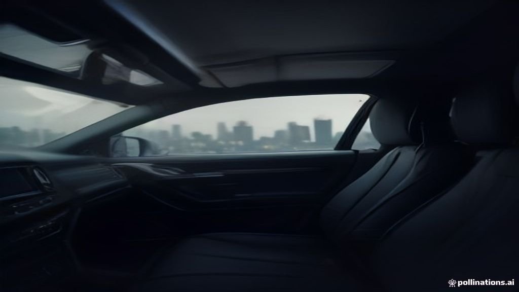 Wilmette to Navy Pier Car Service - wide street view of a black sedan with the Chicago skyline behind, IQ Limousine